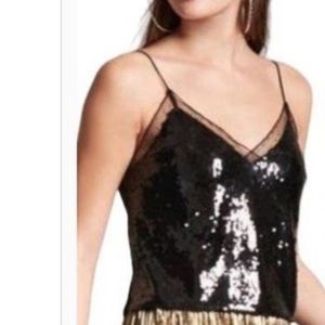 Forever 21 Sequin V-Neck Crop Top